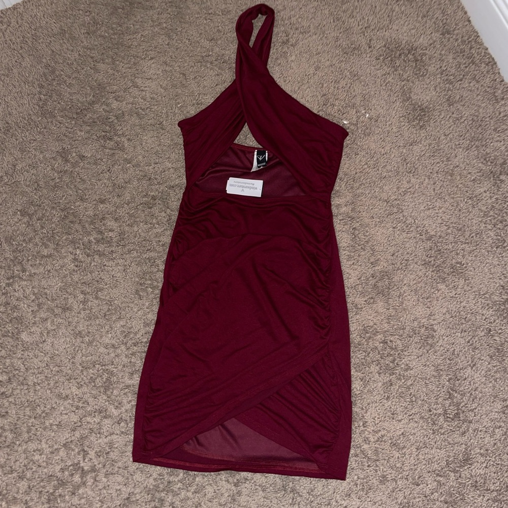 Cross front mini dress